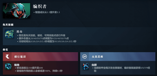 DOTA2编织者先天技能是什么