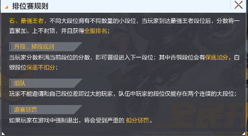 绝地求生全军出击排位赛加分规则介绍 一盘比赛吃鸡能加多少分