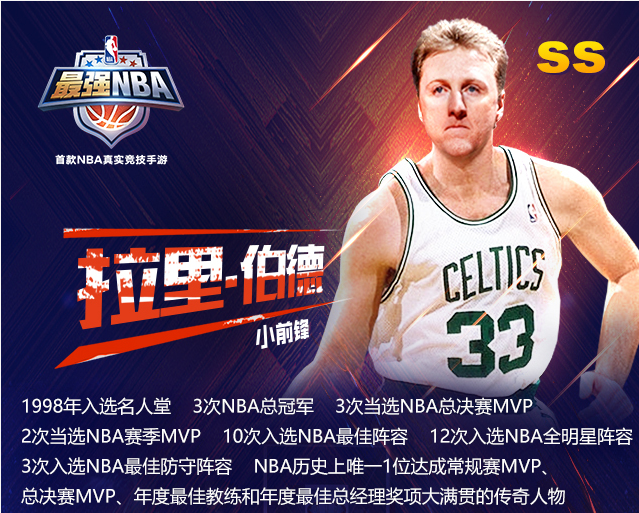 最强NBA手游大鸟伯德点券球探怎么样 最强NBA手游拉里伯德技能属性详解