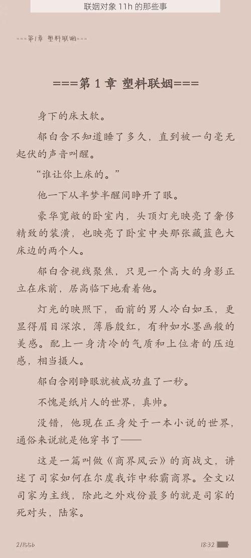  联姻11H婚后：生活的甜蜜与挑战